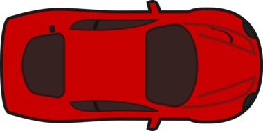 Clipart of Red ferrari racing car