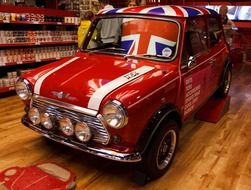 antique classic red car
