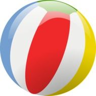 multi-colored beach ball