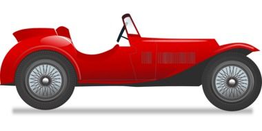 red classic transportation drawing