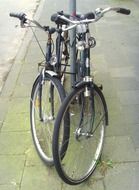 bicycles near the pole