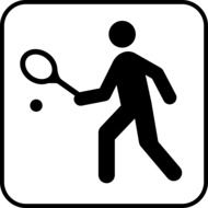 tennis, sports sign