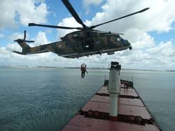 training of jumpings from helicopter army anti terrorism