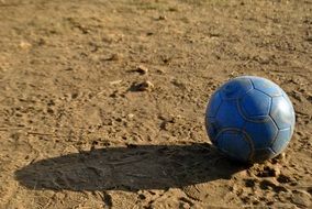 Soccer ball on the earth
