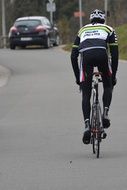 professional cyclist on a country road