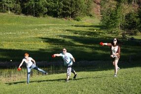 team game on the grass