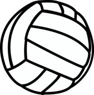 volleyball sport black white drawing