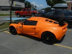 orange lotus, luxury sports car