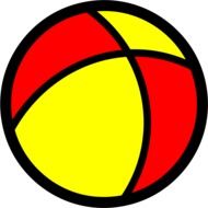 graphic ball image for a bright beach ball
