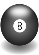 gray billiard ball with the number eight