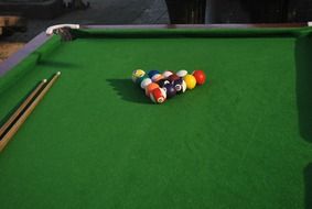 billiard table balls