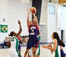 girls playing basketball