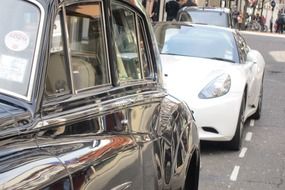 Beautiful shiny and white cars