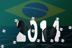 soccer balls near the number