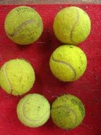 dirty tennis balls