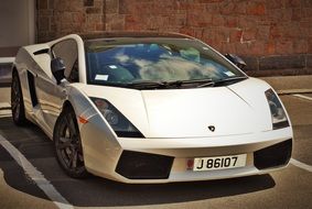 White luxury Lamborghini