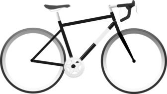 painted bicycle with a black frame