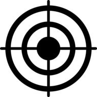 black and white shooting target