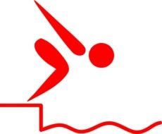 swimming jump drawing