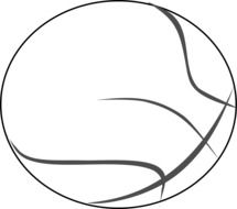 black and white drawing of a ball