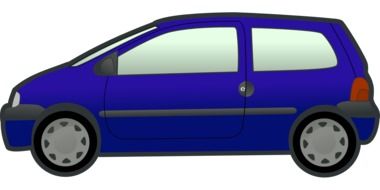 graphic image of a luxury blue car