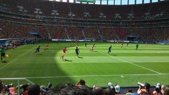 stands of the stadium at the football