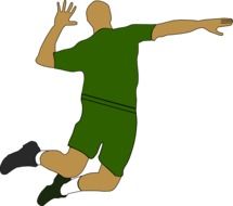 volleyball player shot jump drawing