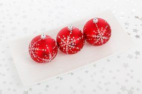 three red ball for the New Year