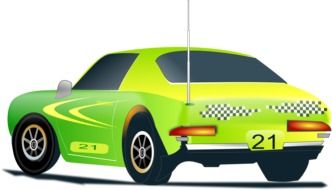 green radio-controlled car