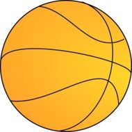 drawing of a basketball ball