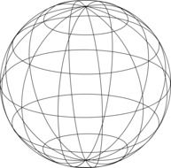 schematic image of the globe