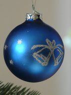christmas blue ornament ball