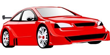 graphic image of a red luxury sports car