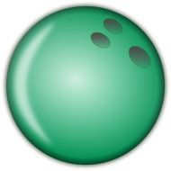 painted green bowling ball