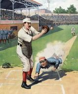 Baseball players clipart