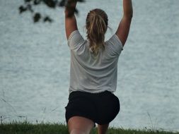 outdoor stretching