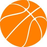 orange basketball ball, illustration