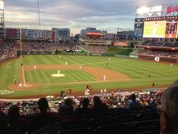 baseball competition on stadium, usa, washington