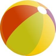 colorful beach ball, illustration