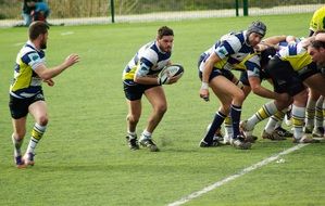 players act on the rugby field