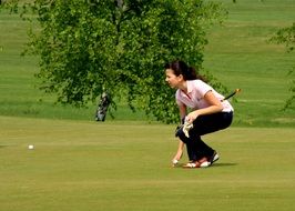 golfer on the game field