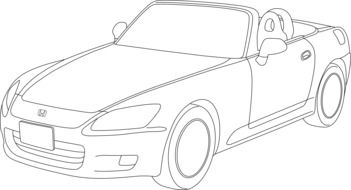 drawing of a car on a white background