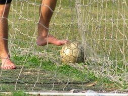 Amateur soccer on a field