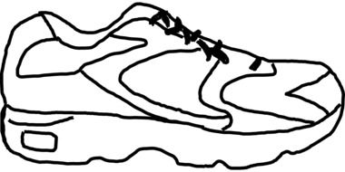 drawn sneaker silhouette