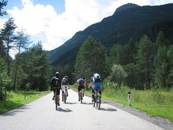 transalp cycling in the summer