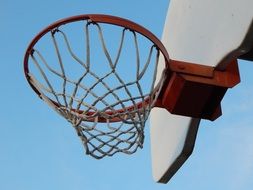 close up basketball hoop