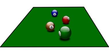 graphic image of billiard green cloth and balls