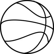 basketball outline ball drawing
