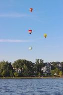 hot air balloons in air
