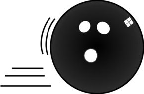 Black bowling ball